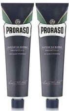 Proraso Shaving Cream, Aloe Vera  Vitamin E, 150ml tube - BLUE Pack of 2 