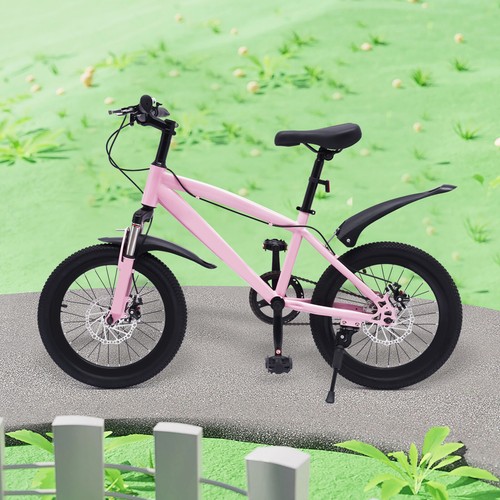 Bicicleta infantil rosa niña bicicleta de montaña con bolsa clasificadora + bomba luz 18 pulgadas - Imagen 21 de 24