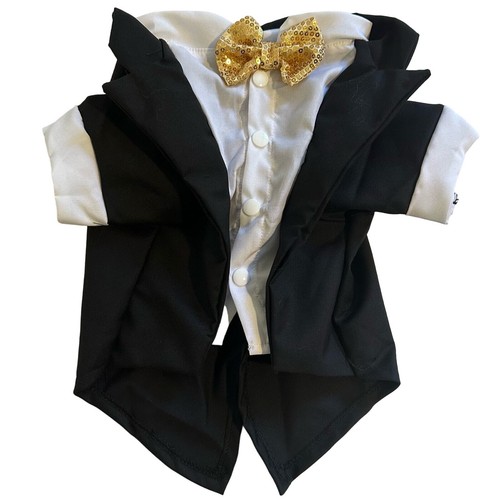NWT Dog Tuxedo with Gold Bow Tie Large - Picture 2 of 9