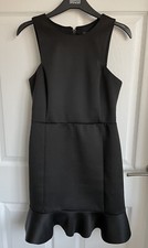 Ladies Black TOPSHOP Sleeveless Bodycon Type Dress Zip Closure - Size 10