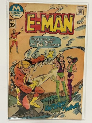 E-Man #2 The Entrophy Twins 2nd App of E-man & Nova Kane Modern Comics 1977 | Co