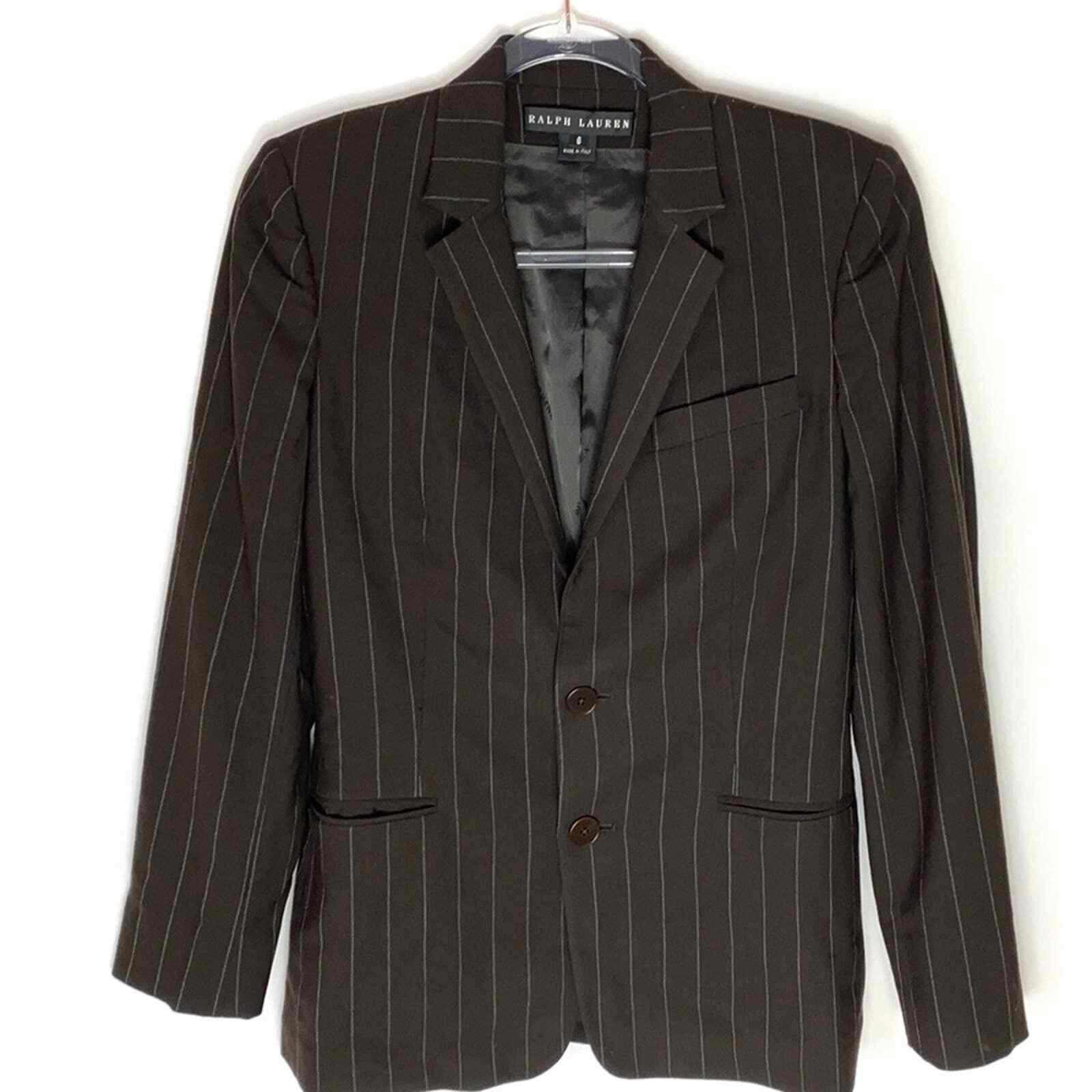 Black Label brown pinstripe blazer 6 