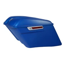 4" Stretched Hard Saddlebags For Harley Street Road Glide 2014-24 Electric Blue