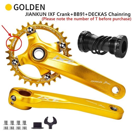 MTB Bicycle Integrated Crankset 104BCD 170mm Crank Chainring 32/34/36/38T - Picture 9 of 44
