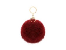 Colorful Fur Pom Pom Keychain Great Gift Idea NEW