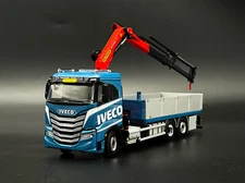 Iveco S-way riged flatbed truck 6x2 Palfinger crane PK 24.001 SLD 5 WSI models