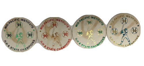 Lot 20 Mid-Pac Mid Pacific Institute POG Milkcap Hawaii Vintage Advertising 1993 - Picture 4 of 11