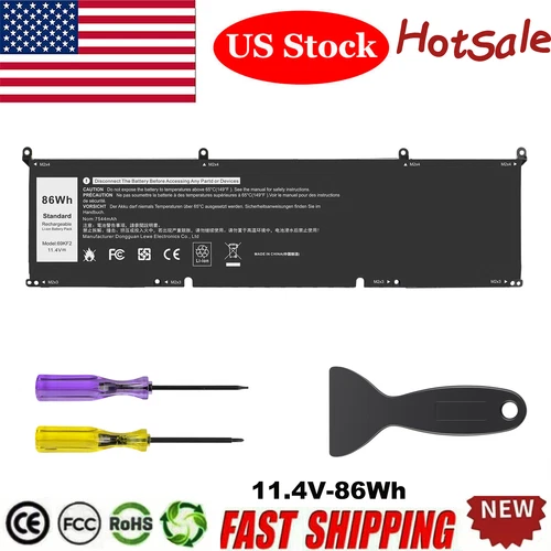 86Wh 69KF2 Laptop Battery For Dell Alienware M15 M17 R3 XPS 15 9500 8FCTC 70N2F