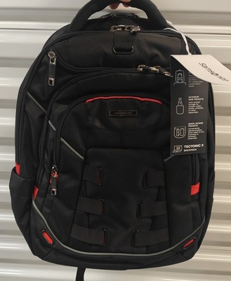 NEW Samsonite Tectonic X , 17'' Laptop Backpack - Black/Red (19'' x 13'' x 8'')