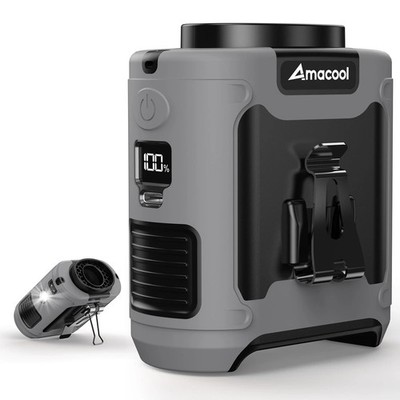 AMACOOL Portable Waist Fan Clip On, MAX 40H Work Time, 10000mAh Rechargeable .