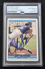 1992 JEFF BLAUSER Signed Donruss Baseball Card-ATLANTA BRAVES-PSA
