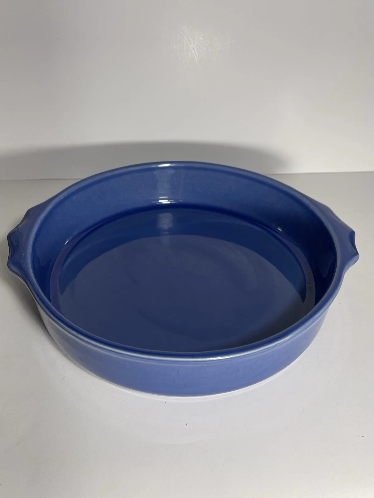 Bretagne Ceramic Industries BCI Art Nouveau Deco Blue Oven Serving Pie Dish