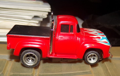 Rare AFX  56 Ford Pickup Truck Vintage HO Slot Car Near Mint very shiny chrome