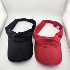 Port & Co Golf Blank Sun Visor Hat Lot 2 Blac...