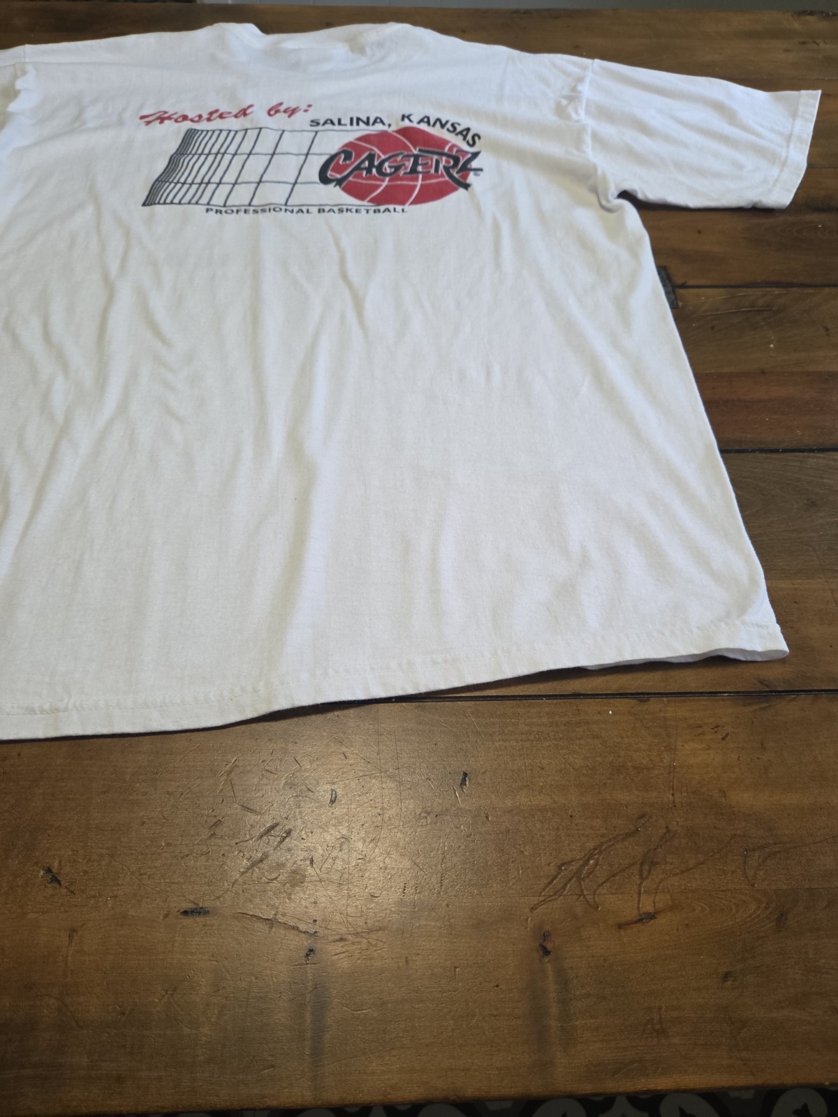 Salina Cagerz USBL Basketball T Shirt XL Vintage 1999 Championship Festival Tee image 9