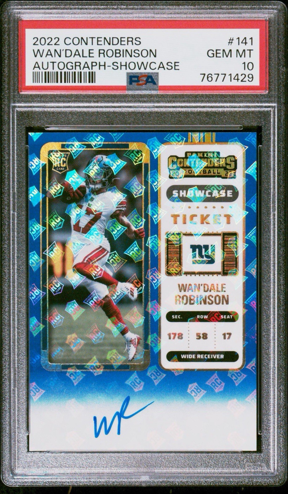 Wan'Dale Robinson Panini Contenders #141 Autograph-Showcase
