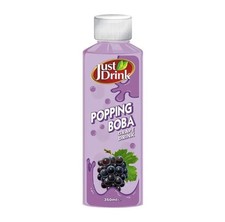 Just Drink Popping Boba Grape Flavour 12 Pack x 350ml - Free Delivery