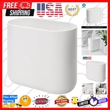 Chic 3L Oval Waste Basket - Eco-Friendly Slim Trash Can for Bathroom or Kitchen