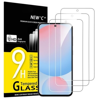NEW'C 3 Pack Designed for Samsung Galaxy S25 FE 6.7 inches, Transparent 