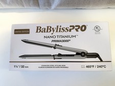 BaBylissPRO Nano Titanium Prima3000 Flat Iron -1.25 - Gray New in box