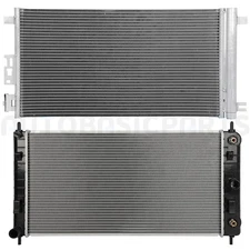 For 2008-2012 Chevy Malibu Aluminum Radiator & AC Condenser Cooling Kit