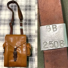 Hungarian 5 Cell Magazine Pouch Tan Brown Vinyl Leather RARE Serialized AMD FEG