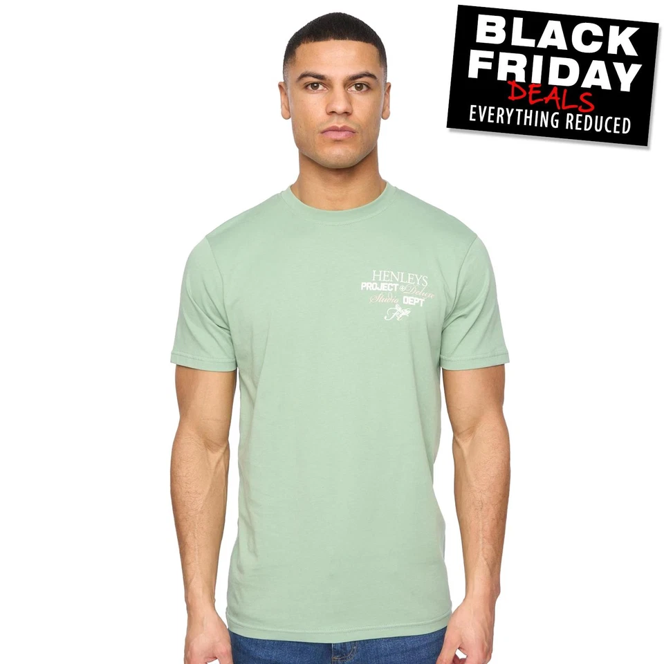 Henleys Hentitled Mens Casual Designer T-Shirt Green