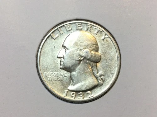 1932 P AU+ Washington Silver Quarter 25c Almost Uncirculated Philadelphia