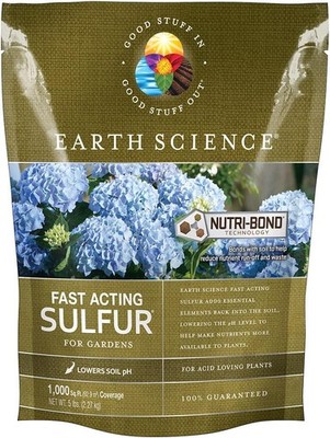 Earth Science Fast Acting Sulfur Granules   5lb   Reduces Soil pH and Nutrie