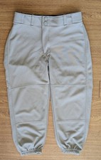 Franklin Boys Youth Medium Baseball Pants Grey Gray Elastic Waistband Belt Loops