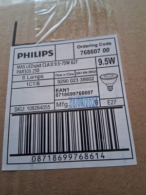 5* Philips MASTER LED spot PAR 30S 9,5W-75W 25D E27
