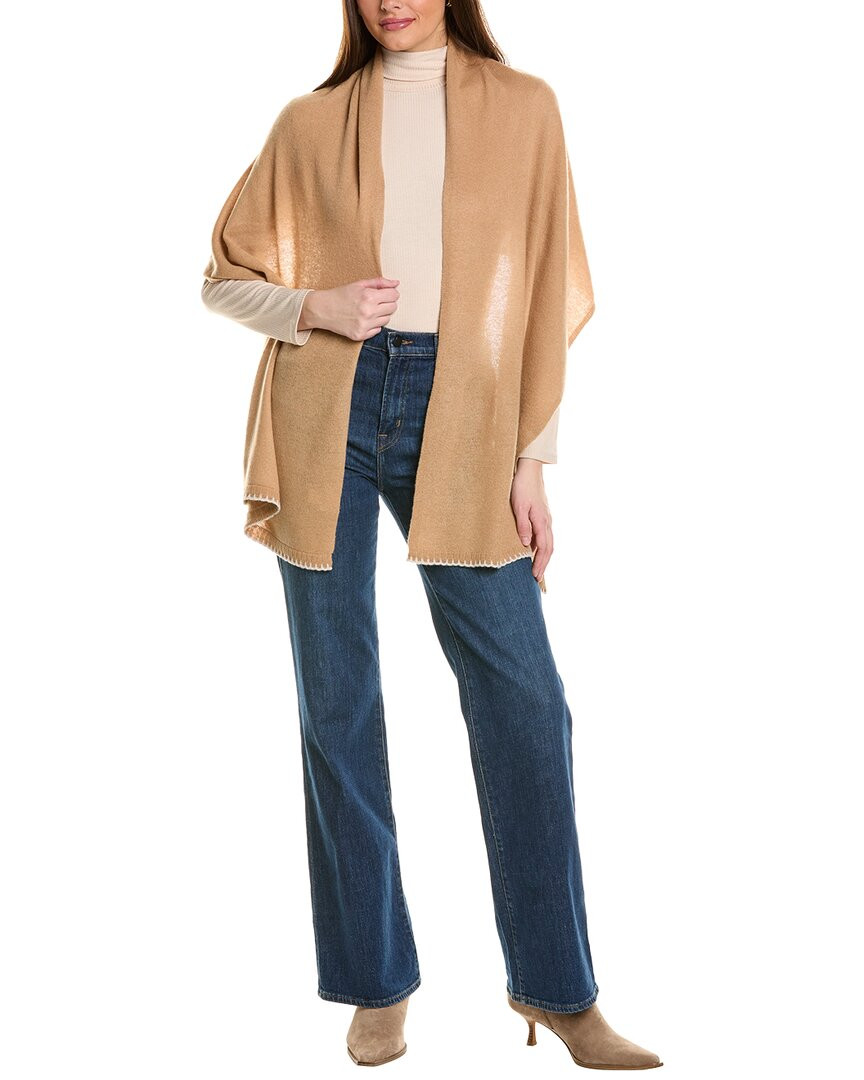 Роскошная мини-дорожная накидка из кашемира Hannah Rose женская коричневая 11590₽