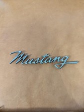 Ford Mustang Fender Script Emblem Vintage 1968 Chrome Classic Car Badge