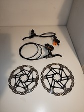 Hope Tech 3 E4 Black Brake Set Front And Rear Set + Floating Disc Rotors 