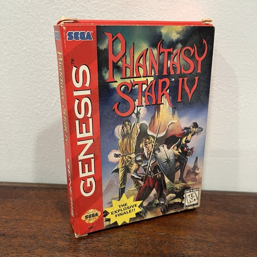 Phantasy Star IV 4 Sega Genesis Authentic Video Game Box Slide Cover Only 1994