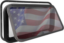 36"X20" RV Emergency Exit Window - Dot-Certified Tempered Glass, Security Lock,