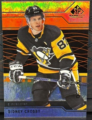 2018-19 Upper Deck SP Game Used #85 Sidney Crosby Orange Rainbow #046/220