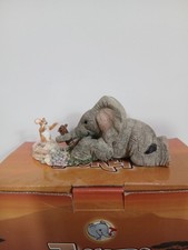 Tuskers Love Is Sharing - Large Elephant Mouse Ornament Figurine Boxed