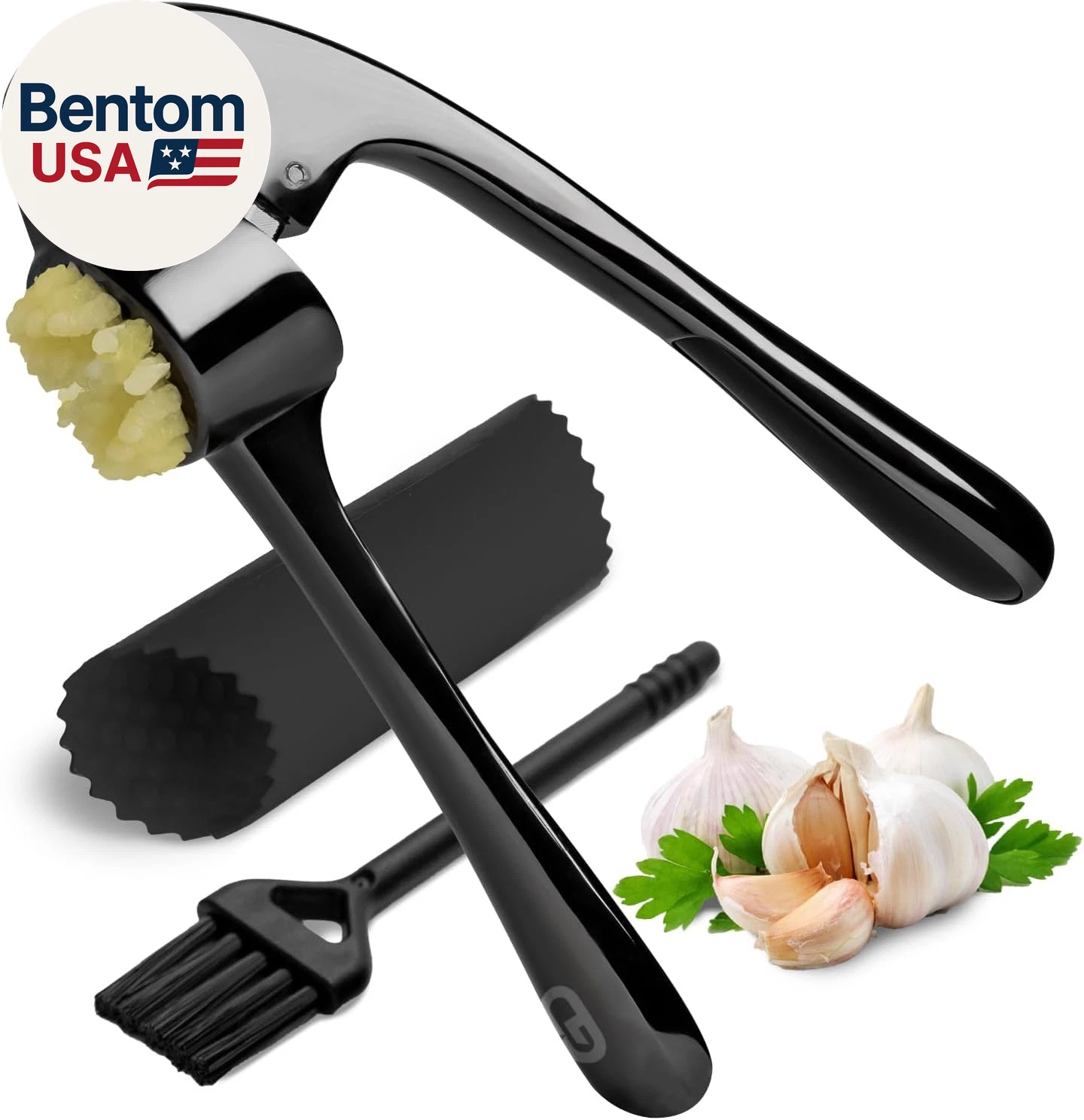 GD Black Garlic Press Crusher Mincer Tool - Stainless Steel Garlic Press, Dishwa
Opens in a new wind