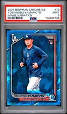 2024 BOWMAN CHROME SAPPHIRE EDITION IMAGE VARIATION #73 YOSHINOBU YAMAMOTO PSA 9