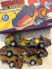 Dinosaur Toys Pull Back Cars w/ Wheels Kids Play Ages 4 S1D23