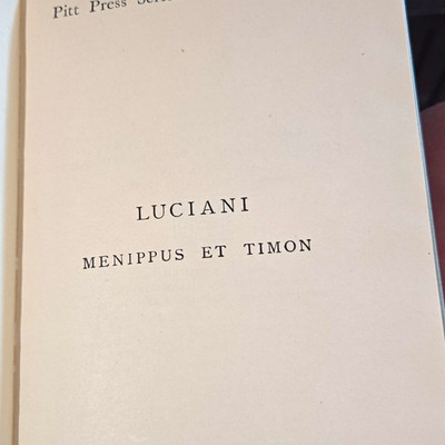 Cambridge University Press Luciani Menippus et Timon Mackie 1st Ed HC Latin