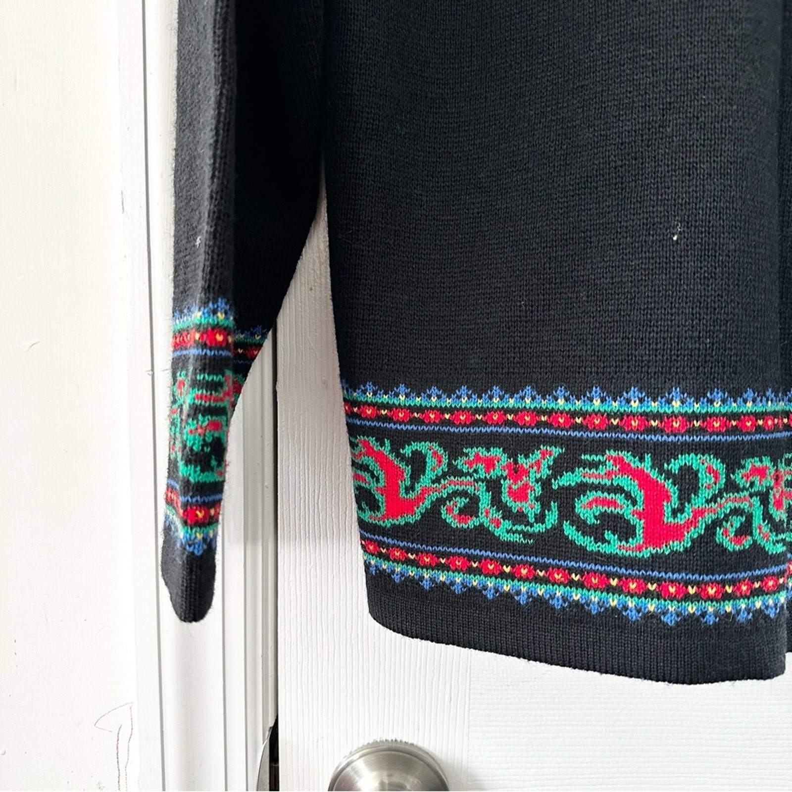 Pendleton Black Virgin Wool Holiday Christmas Scr… - image 9