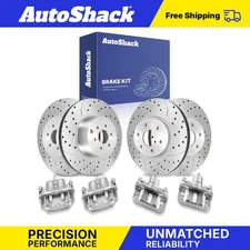 Front Rear Drilled Slotted Brake Rotors Calipers for Nissan Pathfinder V6