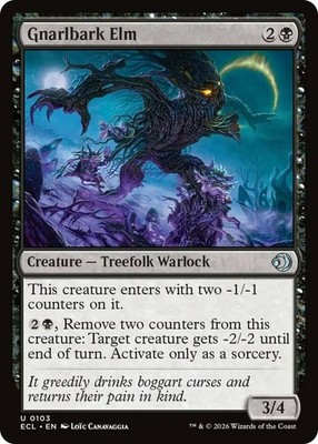 Gnarlbark Elm - Foil Lorwyn Eclipsed Lightly Played, English