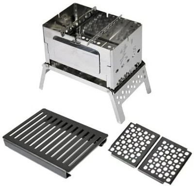 Camping Cookware Japanese unique Compact Bonfire Grill B6-Kun 3 pcs SET BBQ New