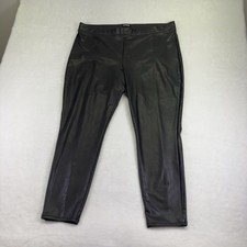 Express High Waist Faux Leather Leggings Pants Black Womens Size XL