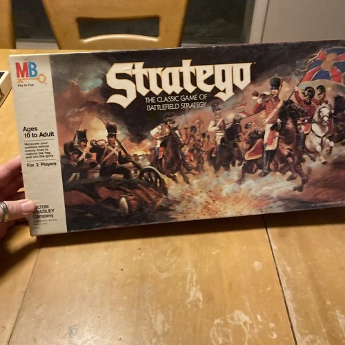 Vintage Stratego 1986 Board Game Milton Bradley Battlefield Strategy Complete