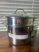 Viking 3 Ply Stainless Steel Stock Pot & Pasta Insert 8 Quart New NWT RARE