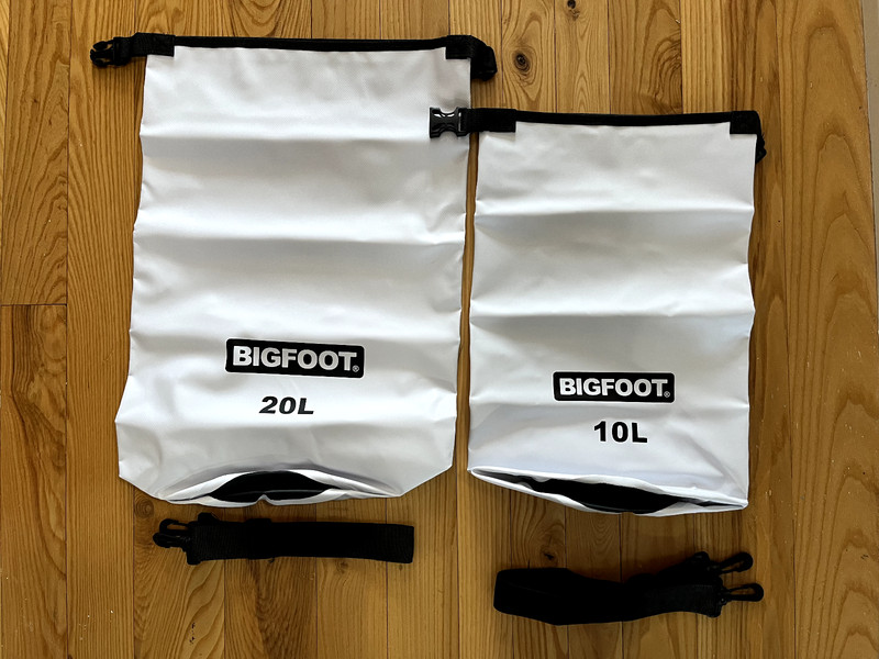BIGFOOT Waterproof Dry Bags White, 10L and 20L, Outdoor Gear, Water Sports
